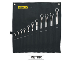 11 Piece Metric Full Polish 45° Double Offset Ring Spanner Set